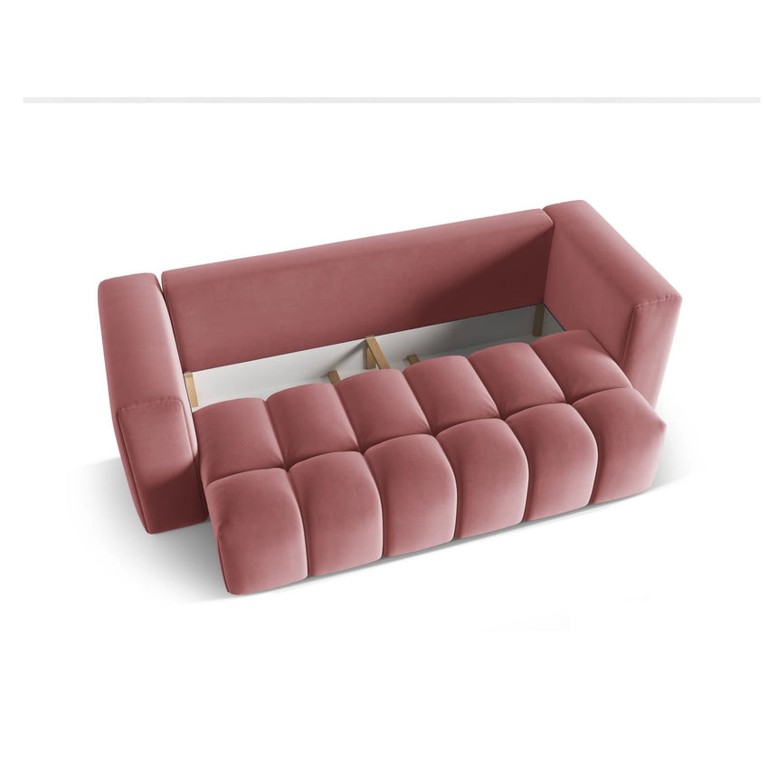 Verona Modulares 3-Sitzer Sofa aus Samt in Flamingo (Casino Salmon), 252x98 cm von Cosmopolitan Design – Bild 4