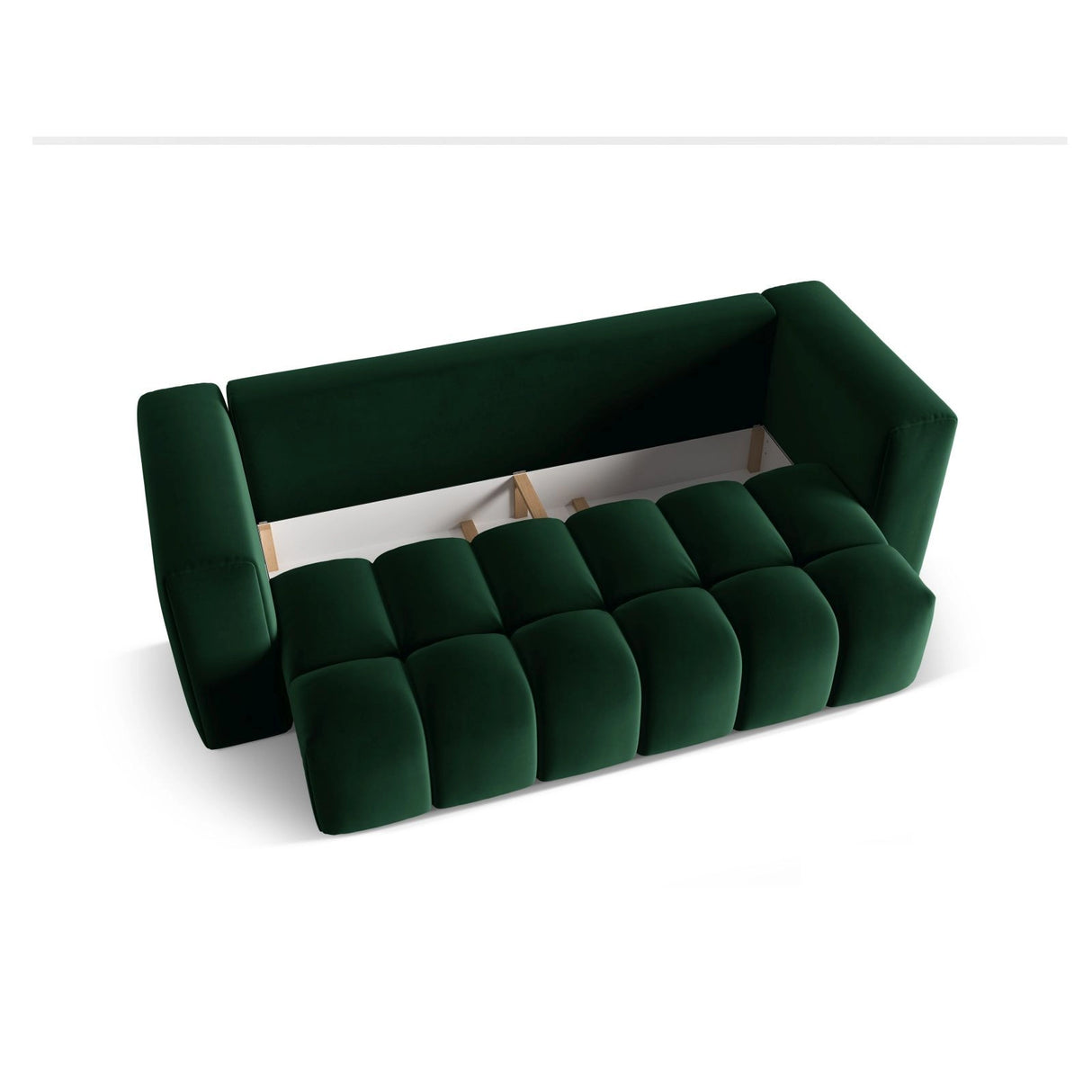 Verona Modulares 3-Sitzer Sofa aus Samt in Flaschengrün (Casino Deep Green), 252x98 cm von Cosmopolitan Design – Bild 4