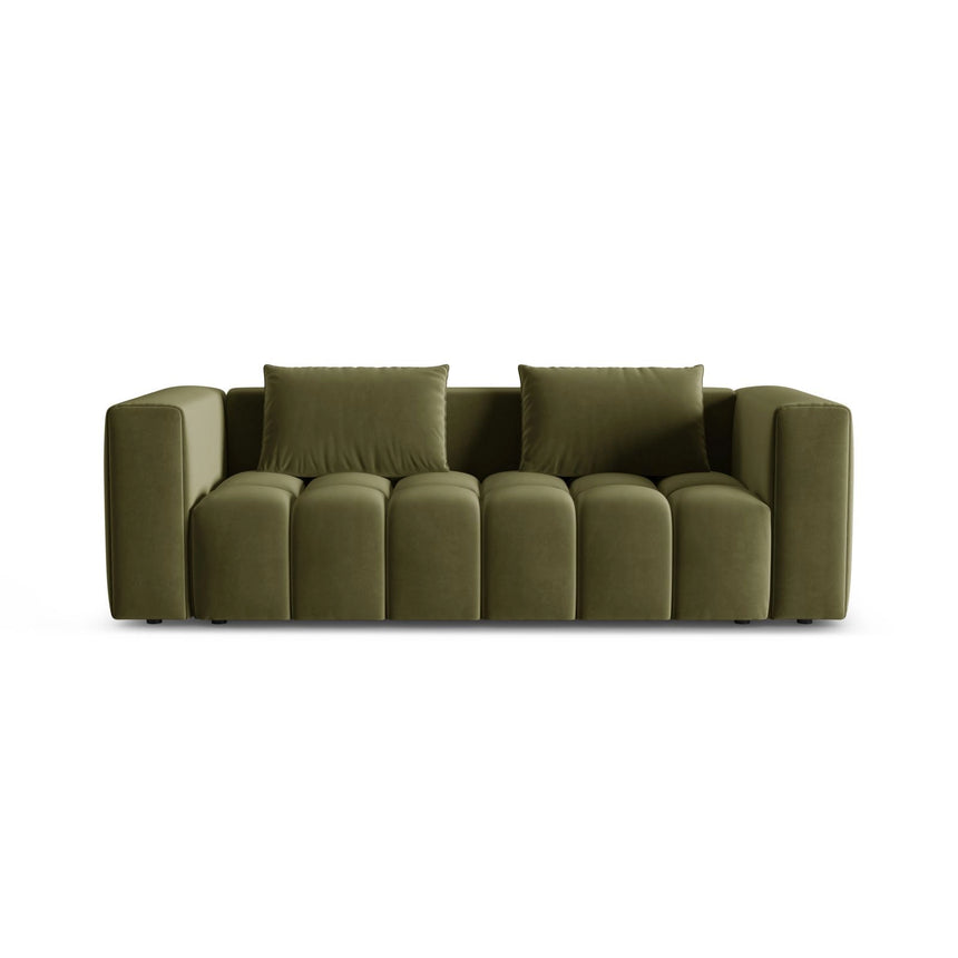 Verona Modulares 3-Sitzer Sofa aus Samt in Hellgrün (Casino Forest), 252x98 cm von Cosmopolitan Design – Bild 1