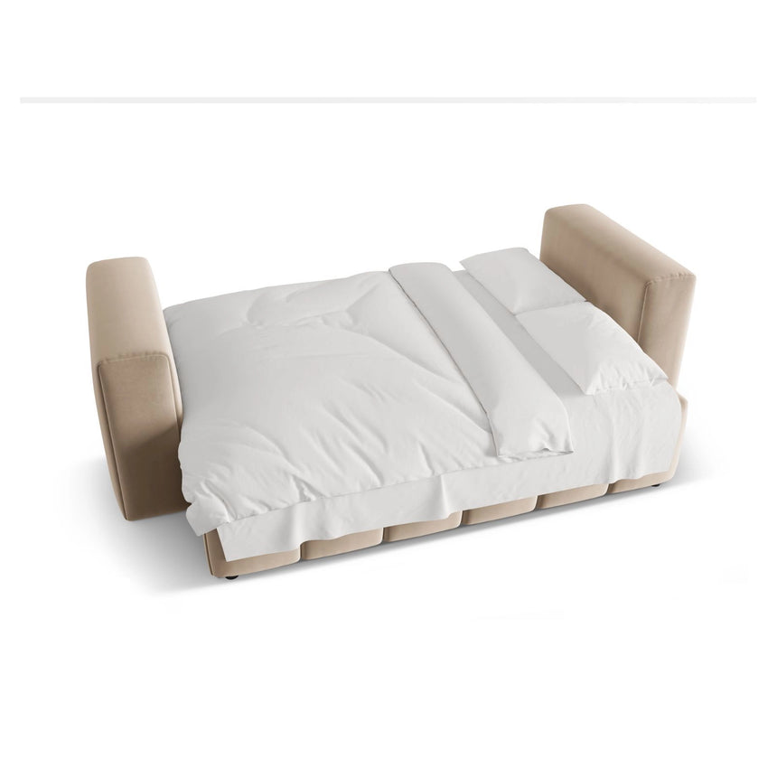Verona Modulares 3-Sitzer Sofa aus Samt in Sand (Casino Lion), 252x98 cm von Cosmopolitan Design – Bild 6