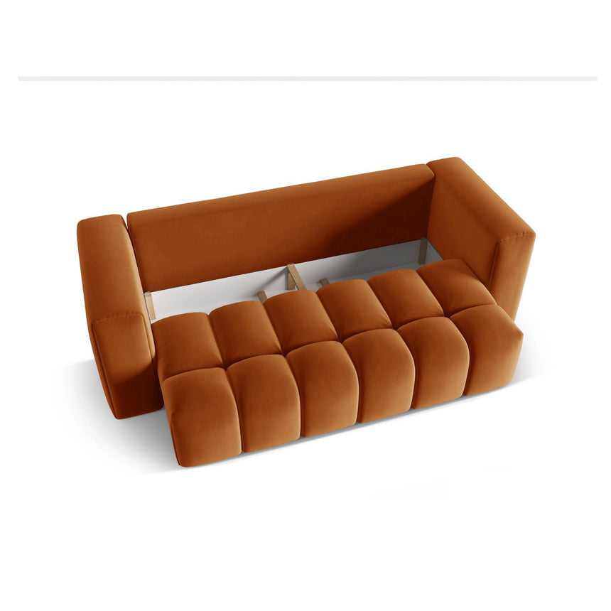 Verona Modulares 3-Sitzer Sofa aus Samt in Terrakotta (Casino Terracota), 252x98 cm von Cosmopolitan Design – Bild 4