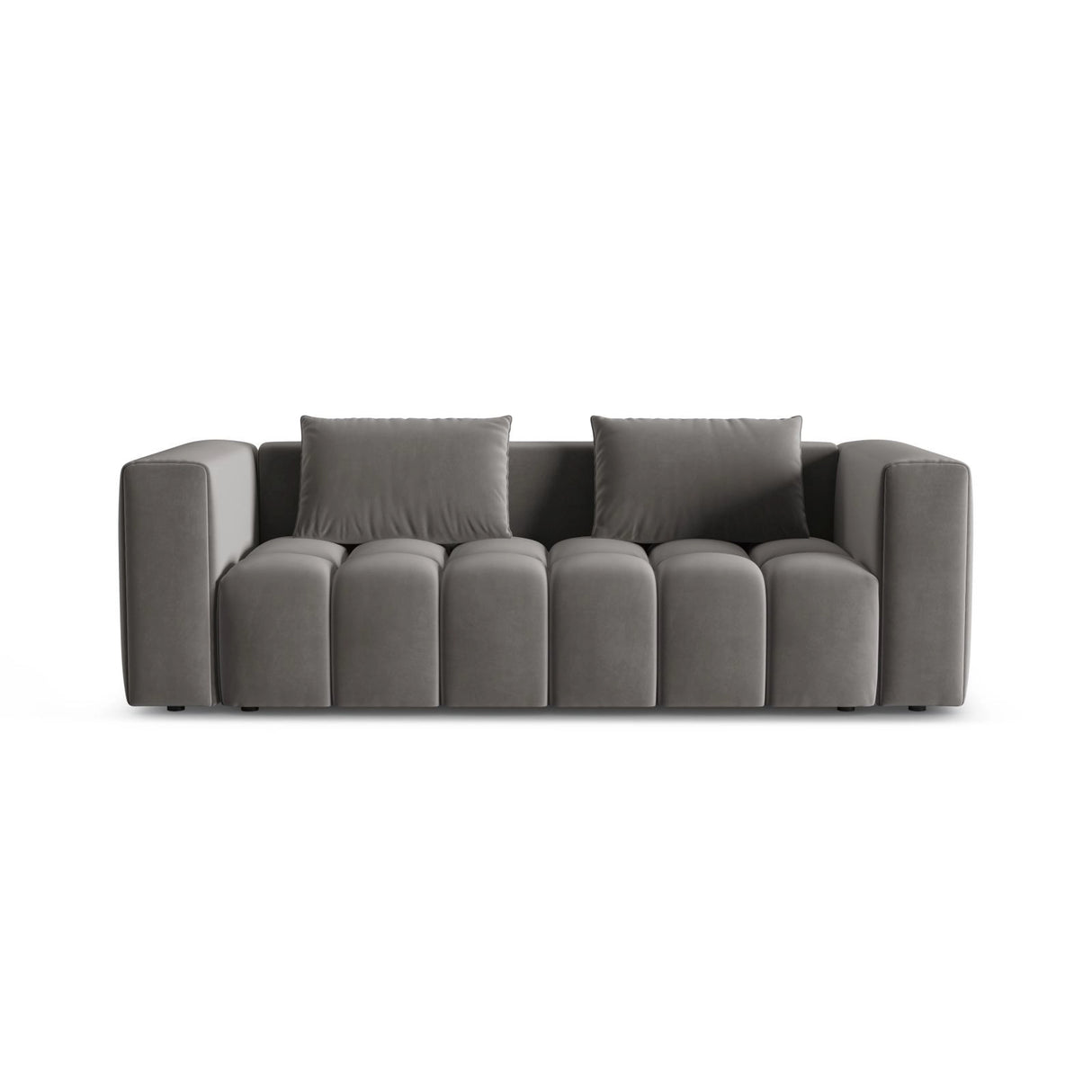 Verona Modulares 3-Sitzer Sofa aus Samt in Warmes Grau (Casino Anthracite), 252x98 cm von Cosmopolitan Design – Bild 1