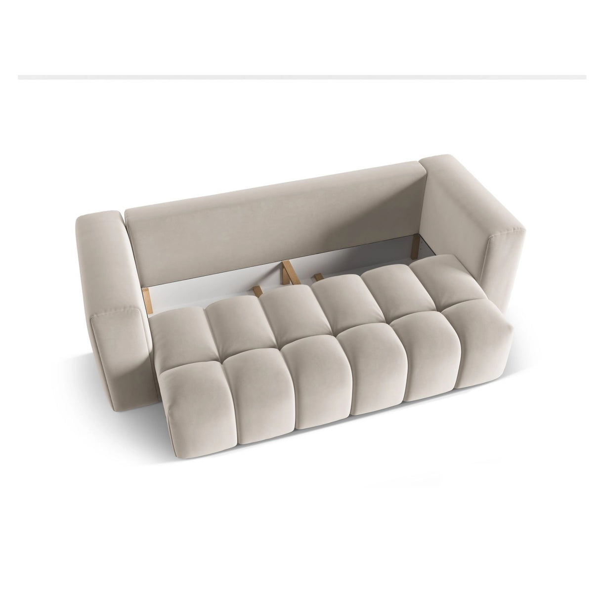 Verona Modulares 3-Sitzer Sofa aus Samt oder Strukturstoff, 252x98 cm von Cosmopolitan Design – Bild 4