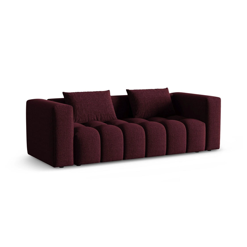 Verona Modulares 3-Sitzer Sofa aus Strukturierter Stoff in Burgund (Sorella 59), 252x98 cm von Cosmopolitan Design – Bild 3