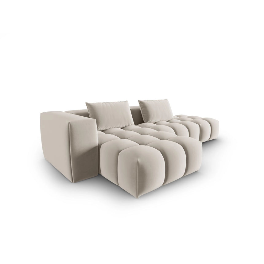 Verona Modulares 4-Sitzer Ecksofa, Linke Seite, aus Samt oder Strukturstoff, 265x145 cm von Cosmopolitan Design – Bild 4
