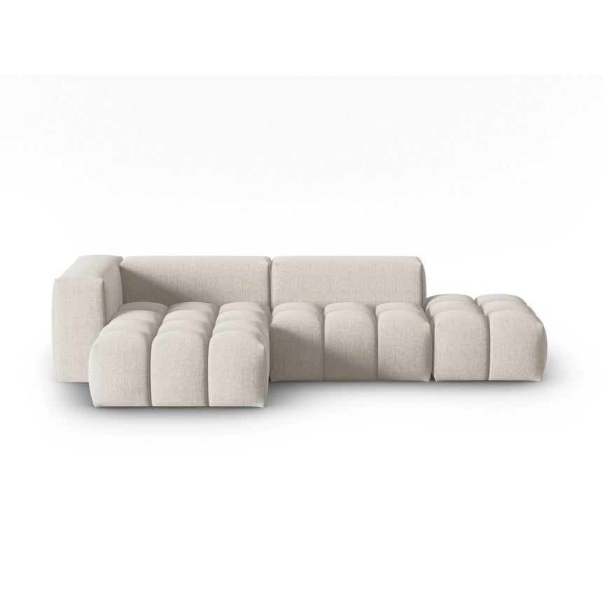Verona Modulares 4-Sitzer Ecksofa, Linke Seite, aus Strukturierter Stoff in Beige (Sorella 03), 265x145 cm von Cosmopolitan Design – Bild 1