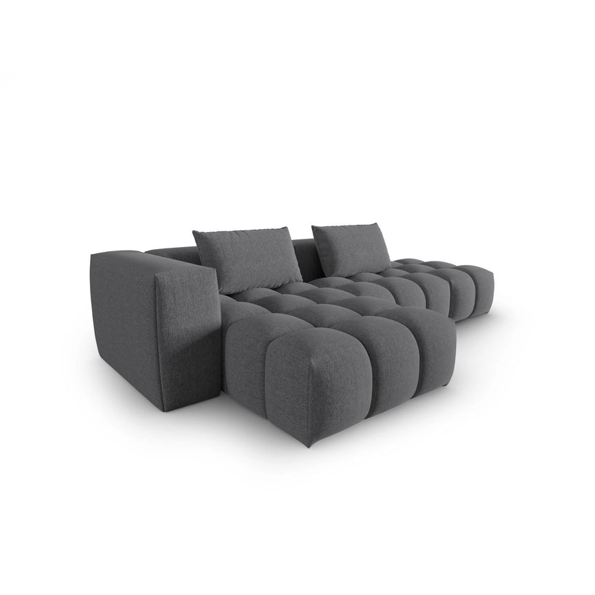 Verona Modulares 4-Sitzer Ecksofa, Linke Seite, aus Strukturierter Stoff in Grau (Sorella 89), 265x145 cm von Cosmopolitan Design – Bild 4