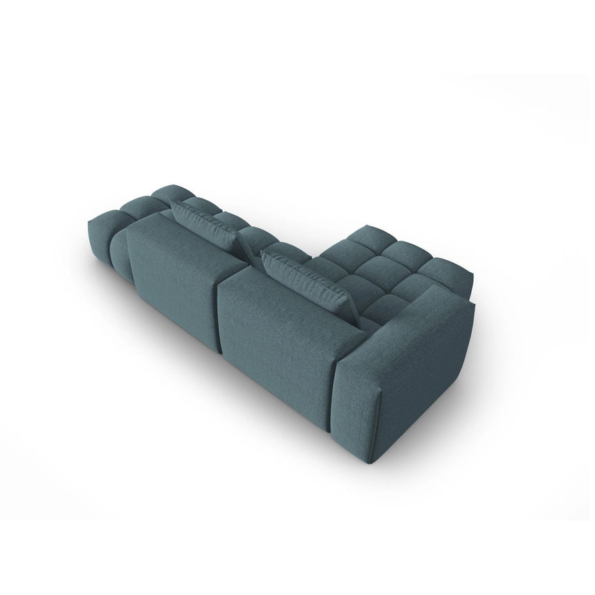 Verona Modulares 4-Sitzer Ecksofa, Linke Seite, aus Strukturierter Stoff in Hellblau (Sorella 76), 265x145 cm von Cosmopolitan Design – Bild 5