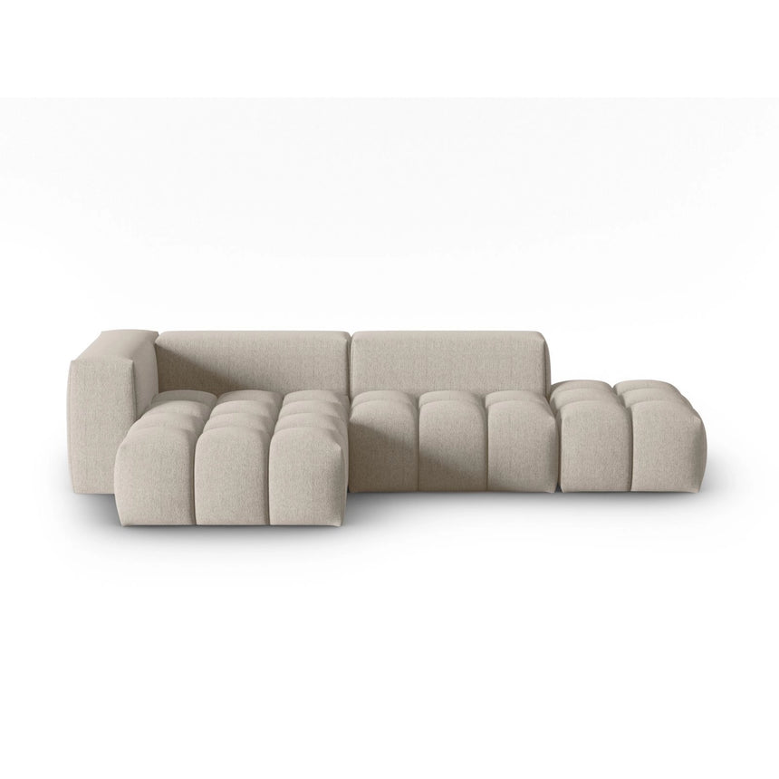 Verona Modulares 4-Sitzer Ecksofa, Linke Seite, aus Strukturierter Stoff in Sand (Sorella 05), 265x145 cm von Cosmopolitan Design – Bild 1