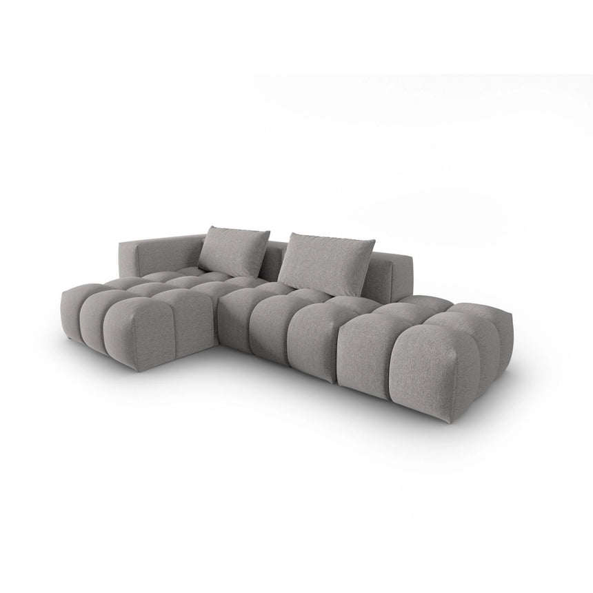 Verona Modulares 4-Sitzer Ecksofa, Linke Seite, aus Strukturierter Stoff in Warmes Grau (Sorella 84), 265x145 cm von Cosmopolitan Design – Bild 3