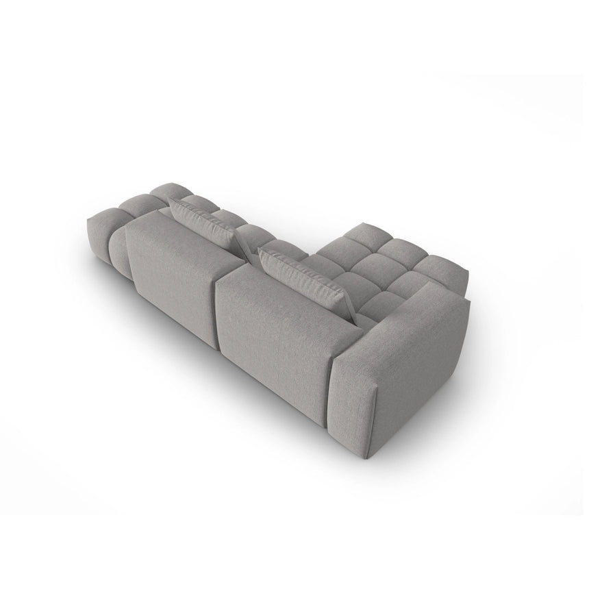 Verona Modulares 4-Sitzer Ecksofa, Linke Seite, aus Strukturierter Stoff in Warmes Grau (Sorella 84), 265x145 cm von Cosmopolitan Design – Bild 5