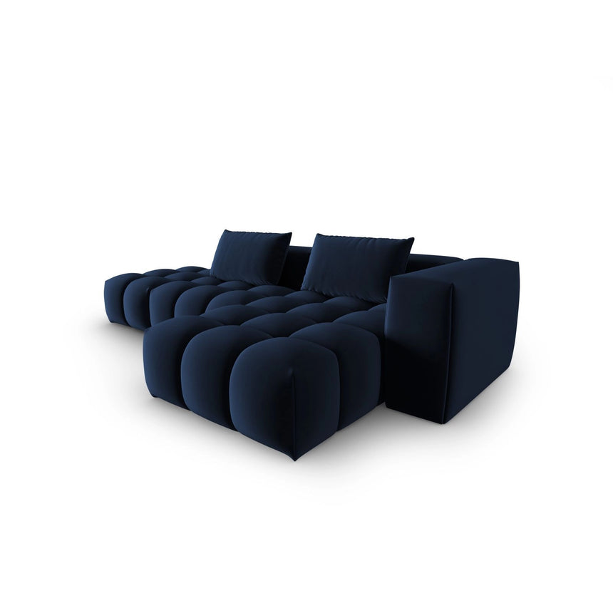 Verona Modulares 4-Sitzer Ecksofa, Rechte Seite, aus Samt in Königsblau (Casino Deep Blue), 265x145 cm von Cosmopolitan Design – Bild 4