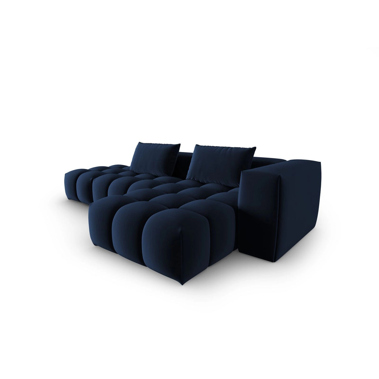 Verona Modulares 4-Sitzer Ecksofa, Rechte Seite, aus Samt in Königsblau (Casino Deep Blue), 265x145 cm von Cosmopolitan Design – Bild 4