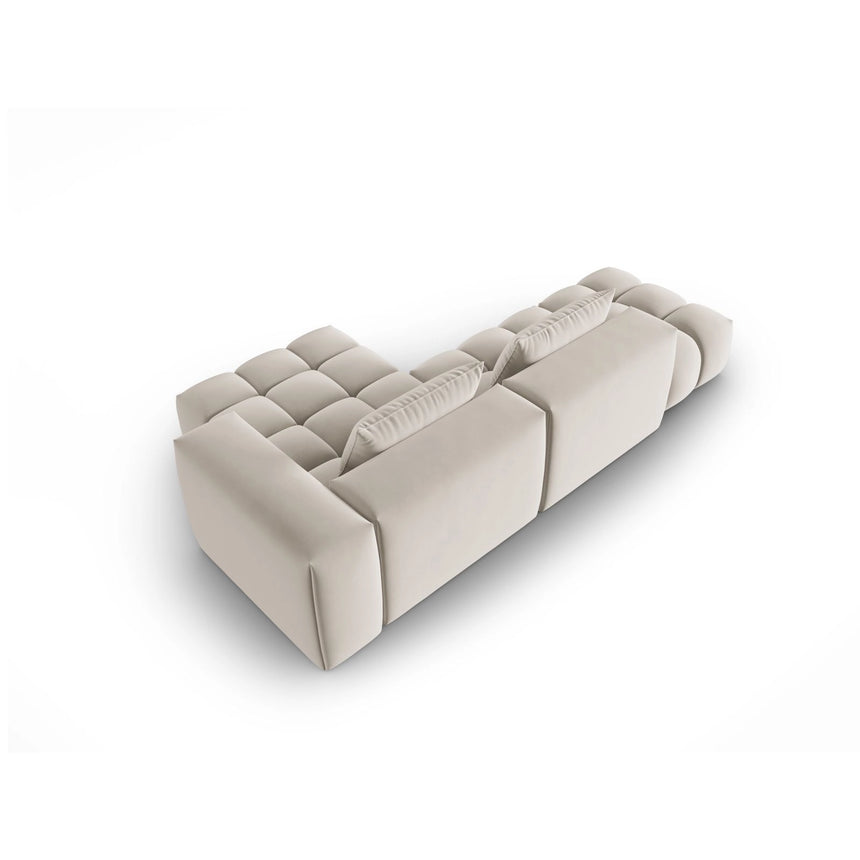 Verona Modulares 4-Sitzer Ecksofa, Rechte Seite, aus Samt oder Strukturstoff, 265x145 cm von Cosmopolitan Design – Bild 5