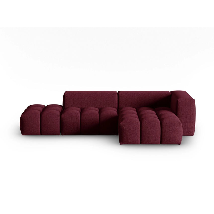 Verona Modulares 4-Sitzer Ecksofa, Rechte Seite, aus Strukturierter Stoff in Burgund (Sorella 59), 265x145 cm von Cosmopolitan Design – Bild 1
