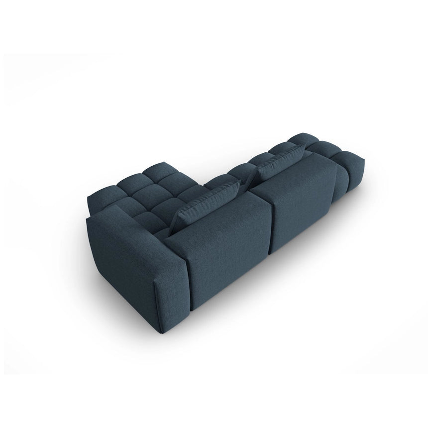Verona Modulares 4-Sitzer Ecksofa, Rechte Seite, aus Strukturierter Stoff in Dunkelblau (Sorella 77), 265x145 cm von Cosmopolitan Design – Bild 5