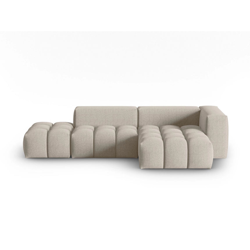 Verona Modulares 4-Sitzer Ecksofa, Rechte Seite, aus Strukturierter Stoff in Sand (Sorella 05), 265x145 cm von Cosmopolitan Design – Bild 1