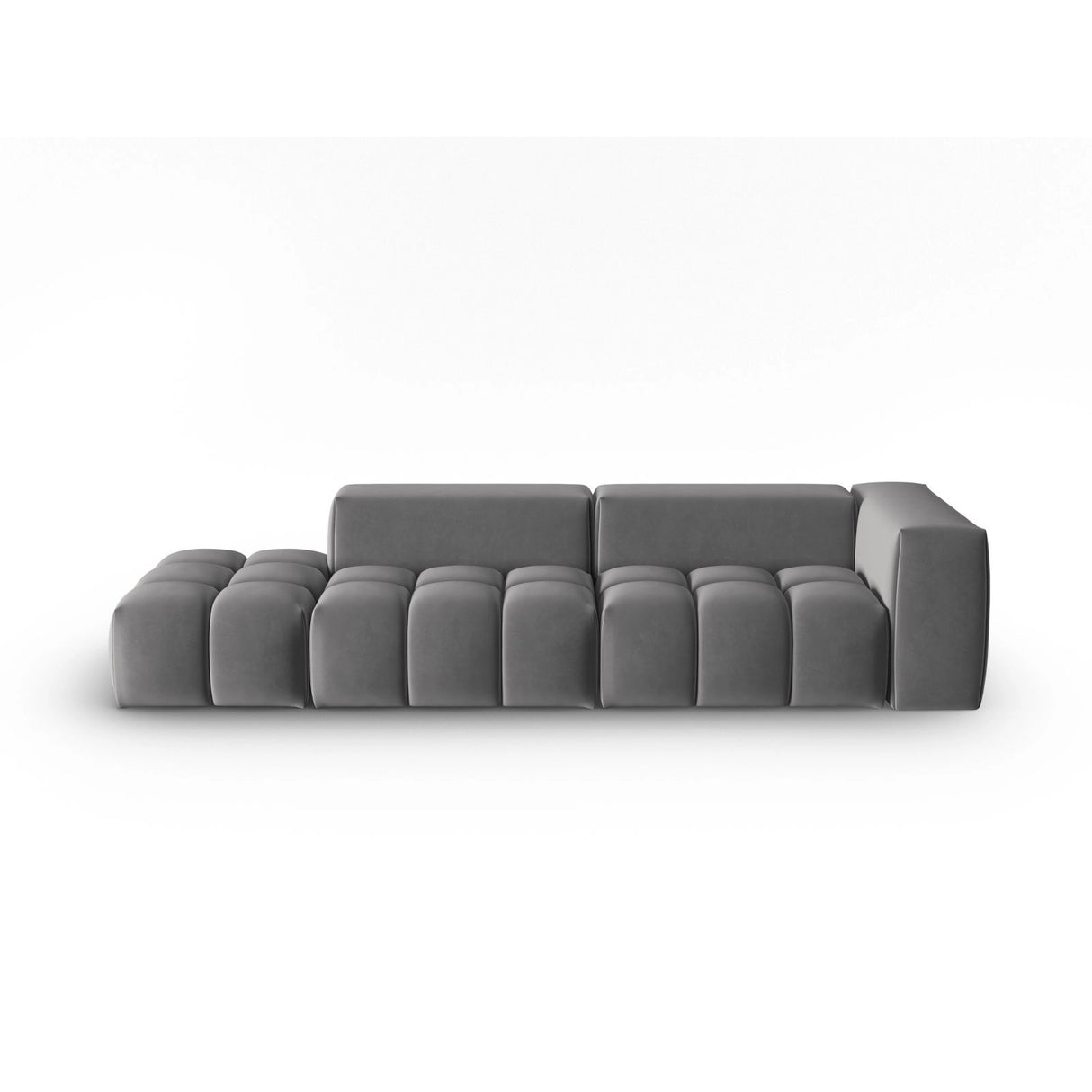 Verona Modulares 4-Sitzer Sofa, Linke Seite, aus Samt in Warmes Grau (Casino Anthracite), 265x85 cm von Cosmopolitan Design – Bild 1