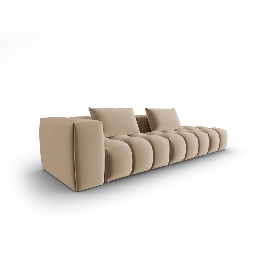 Verona Modulares 4-Sitzer Sofa, Rechte Seite, aus Samt in Sand (Casino Lion), 265x85 cm von Cosmopolitan Design – Bild 3
