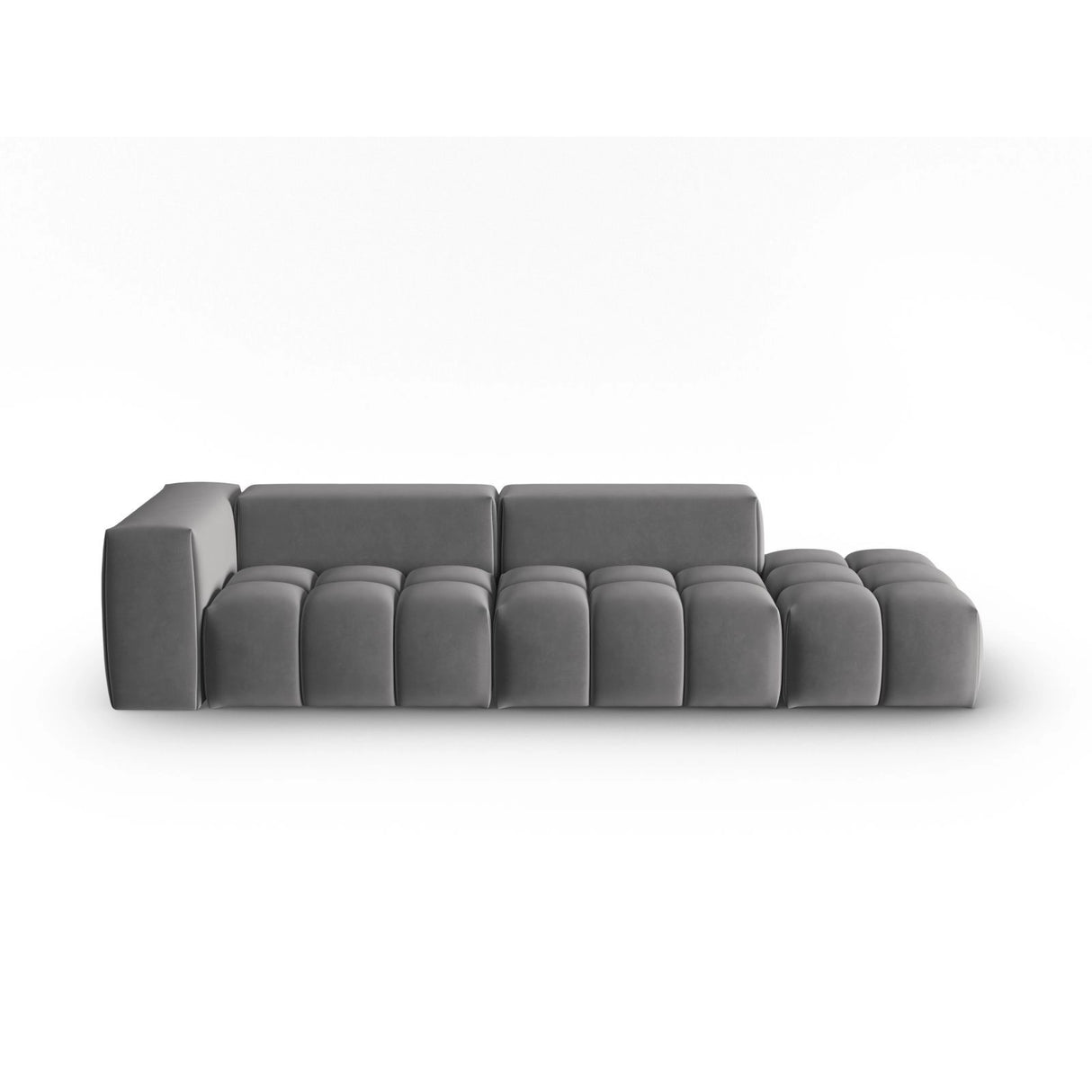 Verona Modulares 4-Sitzer Sofa, Rechte Seite, aus Samt in Warmes Grau (Casino Anthracite), 265x85 cm von Cosmopolitan Design – Bild 1