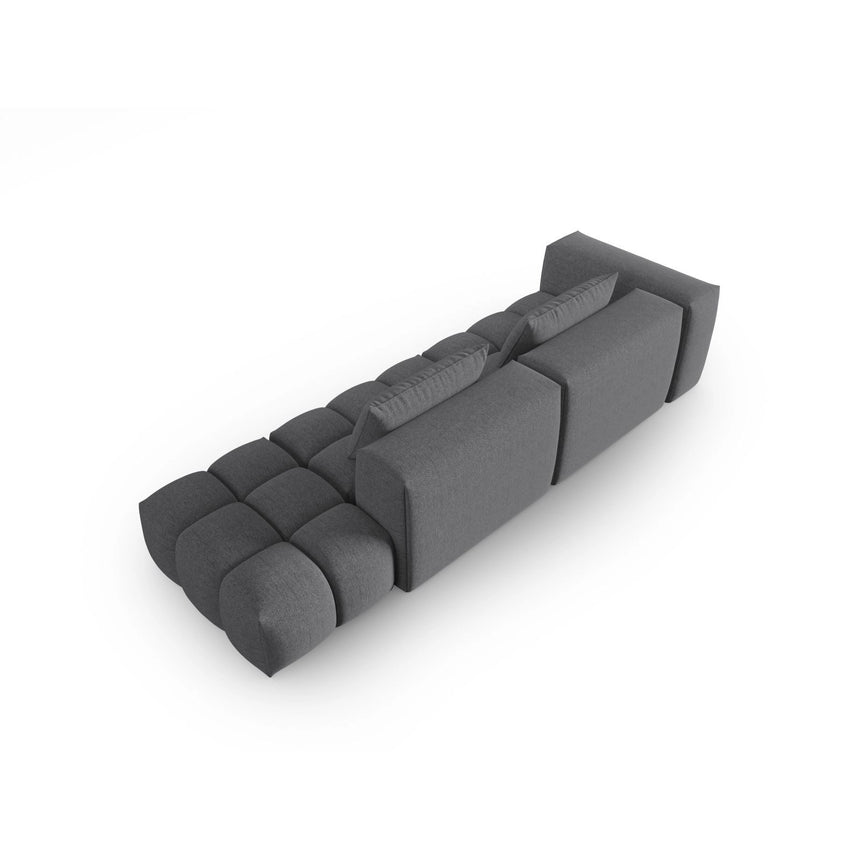 Verona Modulares 4-Sitzer Sofa, Rechte Seite, aus Strukturierter Stoff in Grau (Sorella 89), 265x85 cm von Cosmopolitan Design – Bild 4