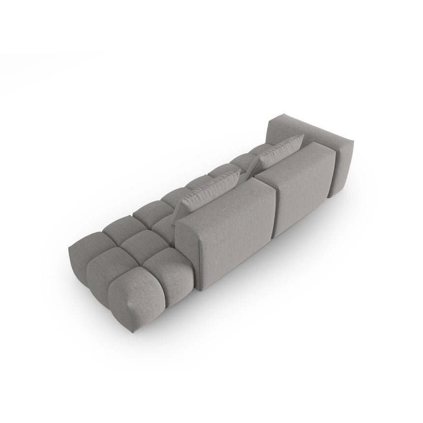 Verona Modulares 4-Sitzer Sofa, Rechte Seite, aus Strukturierter Stoff in Warmes Grau (Sorella 84), 265x85 cm von Cosmopolitan Design – Bild 4