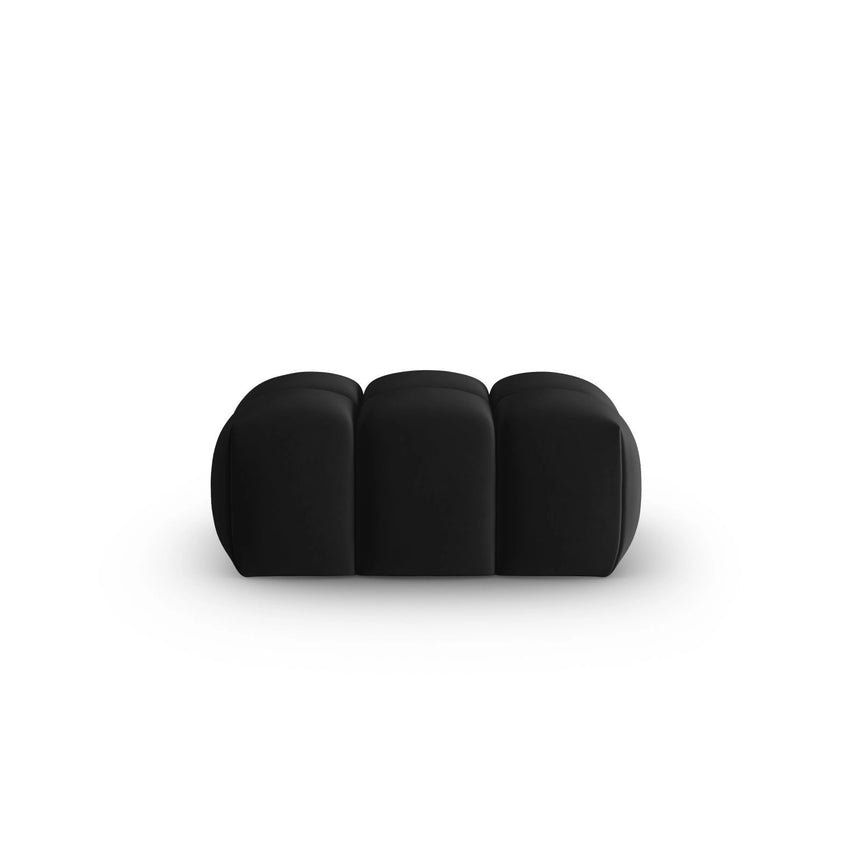 Verona Pouf aus Samt in Schwarz (Casino Black), 60x85 cm von Cosmopolitan Design – Bild 1