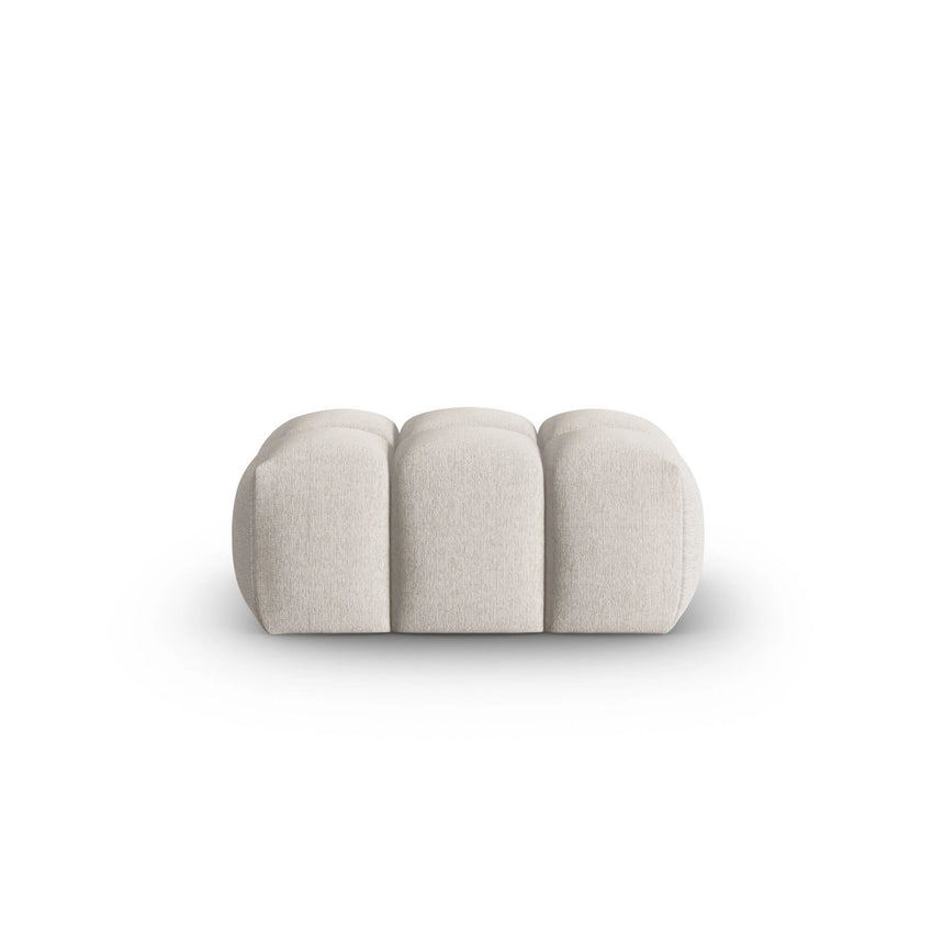 Verona Pouf aus Strukturierter Stoff in Beige (Sorella 03), 60x85 cm von Cosmopolitan Design – Bild 1