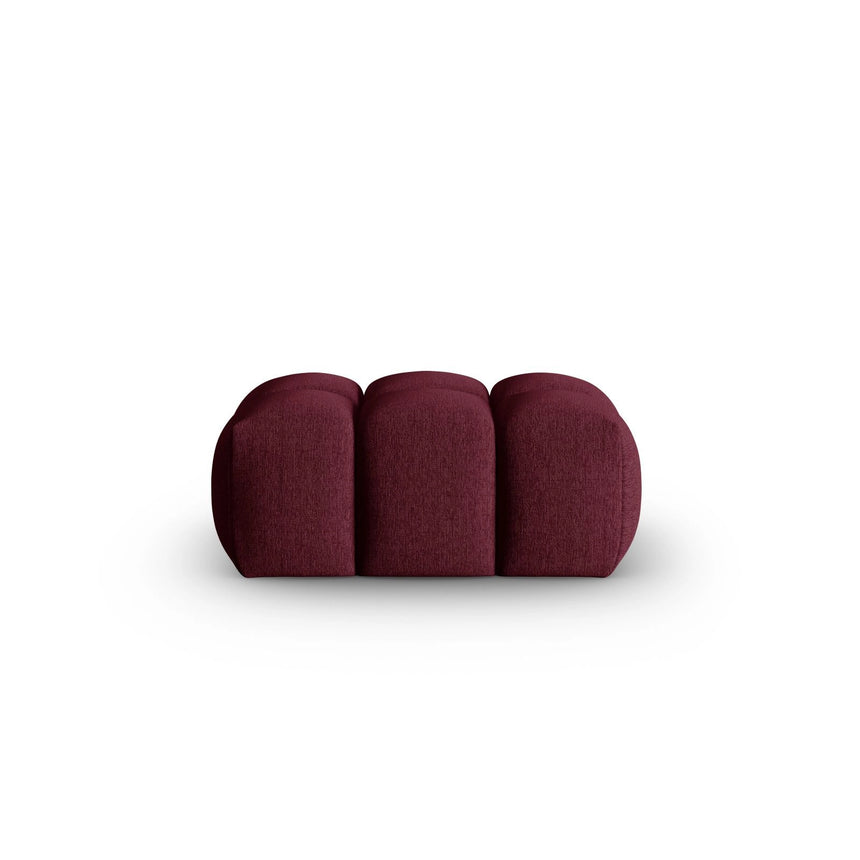 Verona Pouf aus Strukturierter Stoff in Burgund (Sorella 59), 60x85 cm von Cosmopolitan Design – Bild 1