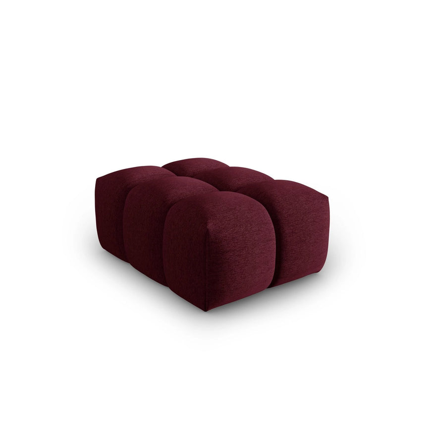 Verona Pouf aus Strukturierter Stoff in Burgund (Sorella 59), 60x85 cm von Cosmopolitan Design – Bild 3