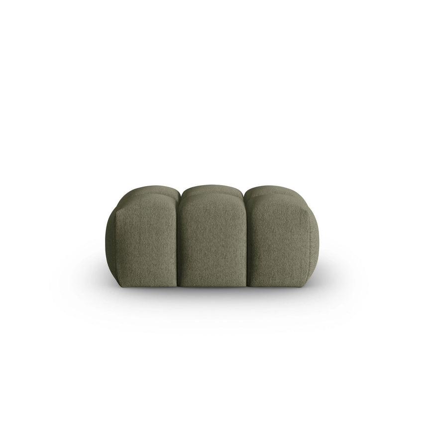 Verona Pouf aus Strukturierter Stoff in Dunkles olivgrün (Sorella 34), 60x85 cm von Cosmopolitan Design – Bild 1