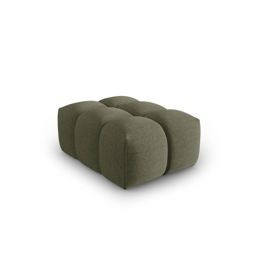 Verona Pouf aus Strukturierter Stoff in Dunkles olivgrün (Sorella 34), 60x85 cm von Cosmopolitan Design – Bild 3