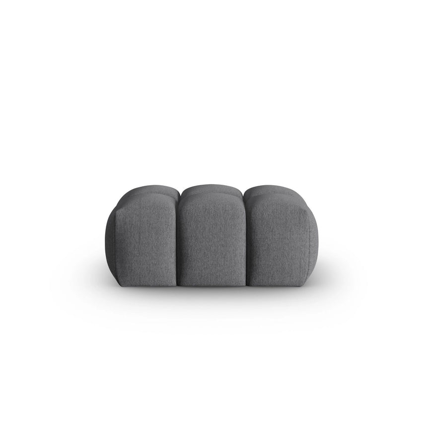 Verona Pouf aus Strukturierter Stoff in Grau (Sorella 89), 60x85 cm von Cosmopolitan Design – Bild 1