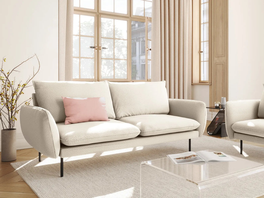 Vienna 3-Sitzer Sofa aus Boucle in Beige (Ascot NATA), 200x92x95 cm von Cosmopolitan Design – Bild 2