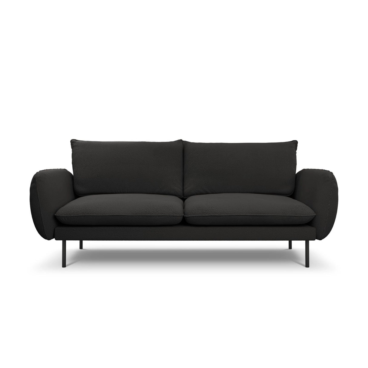 Vienna 3-Sitzer Sofa aus Boucle in Schwarz (Ascot Black), 200x92x95 cm von Cosmopolitan Design – Bild 1