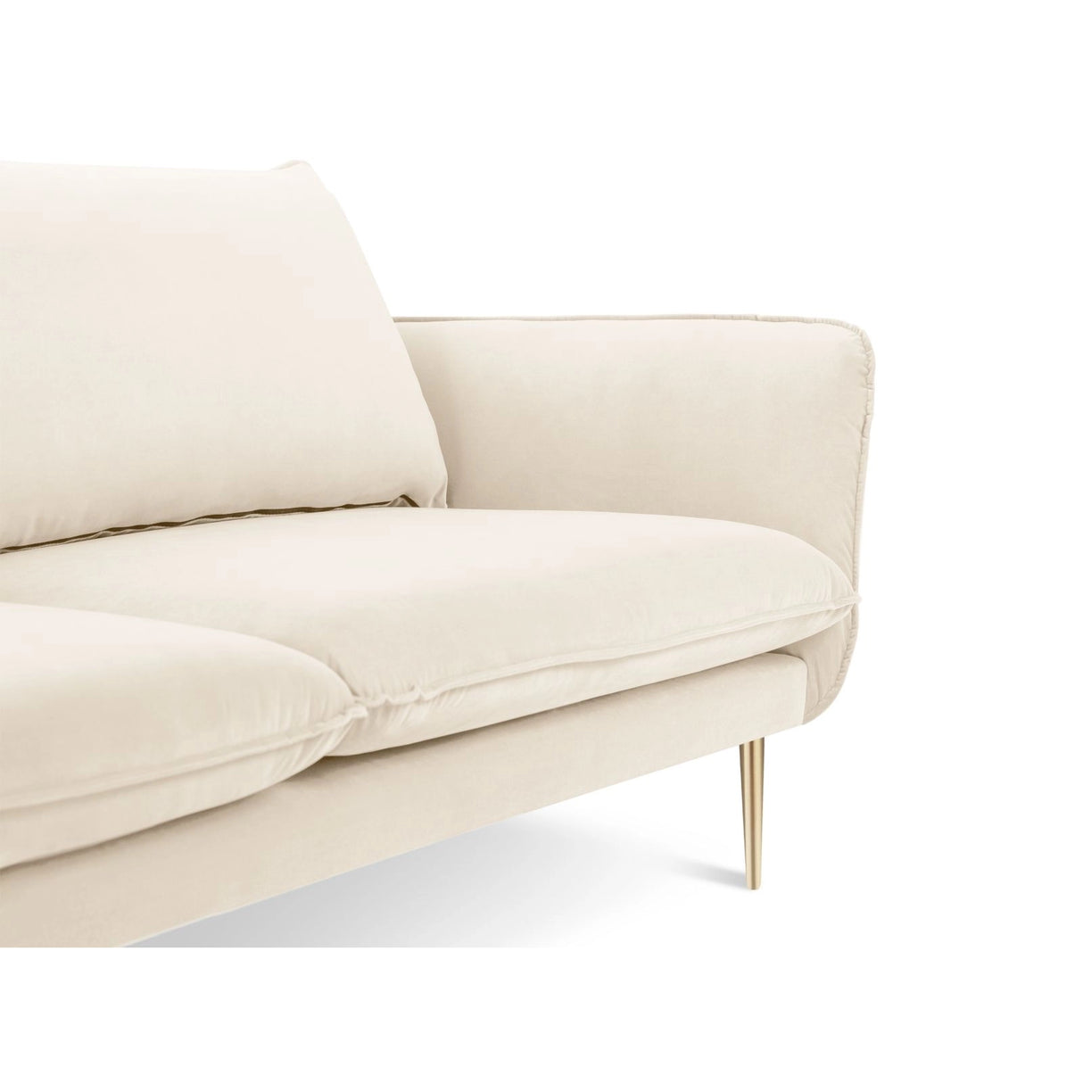 Vienna 3-Sitzer Sofa aus Samt, Boucle oder Strukturstoff, 200x92x95 cm von Cosmopolitan Design – Bild 4