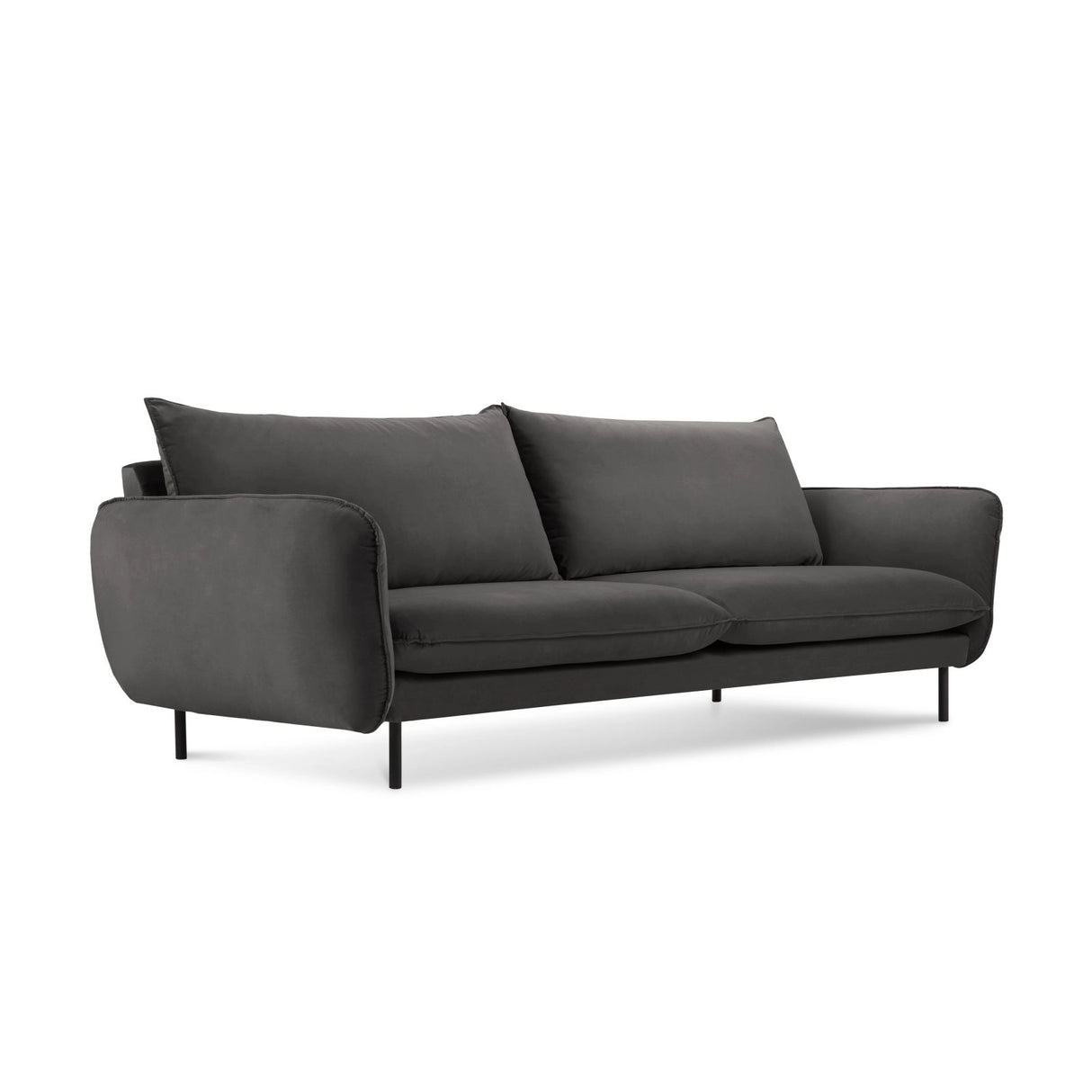 Vienna 3-Sitzer Sofa aus Samt in Dunkelgrau (Bluvel 18), 200x92x95 cm von Cosmopolitan Design – Bild 1