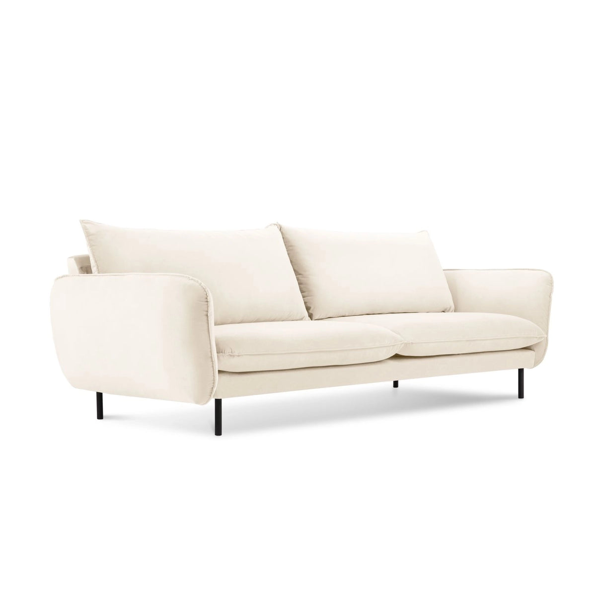 Vienna 3-Sitzer Sofa aus Samt in Hellbeige (Bluvel 22), 200x92x95 cm von Cosmopolitan Design – Bild 1
