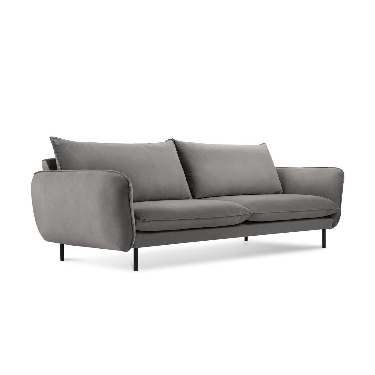 Vienna 3-Sitzer Sofa aus Samt in Hellgrau (Bluvel 13), 200x92x95 cm von Cosmopolitan Design – Bild 1