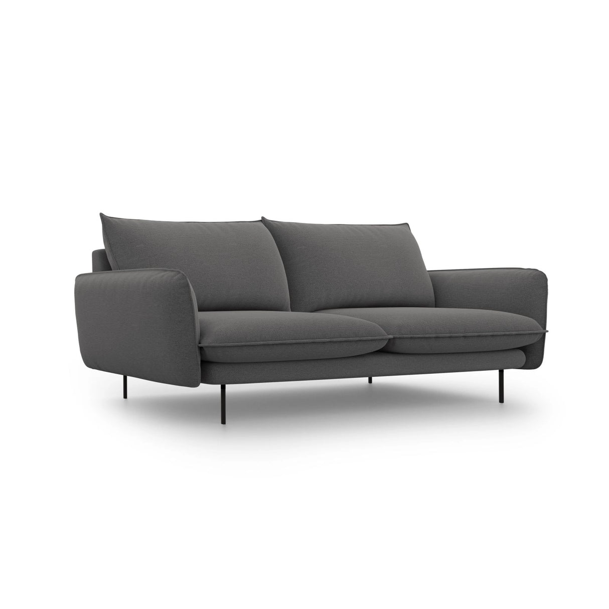 Vienna 3-Sitzer Sofa aus Strukturierter Stoff in Dunkelgrau (Positano 95), 200x92x95 cm von Cosmopolitan Design – Bild 1