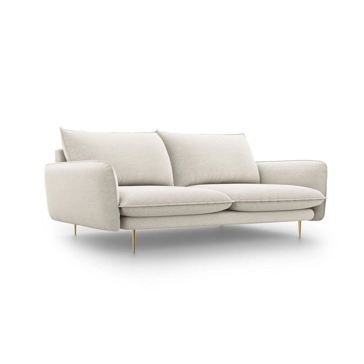 Vienna 3-Sitzer Sofa aus Strukturierter Stoff in Hellbeige (Positano 02), 200x92x95 cm von Cosmopolitan Design – Bild 1