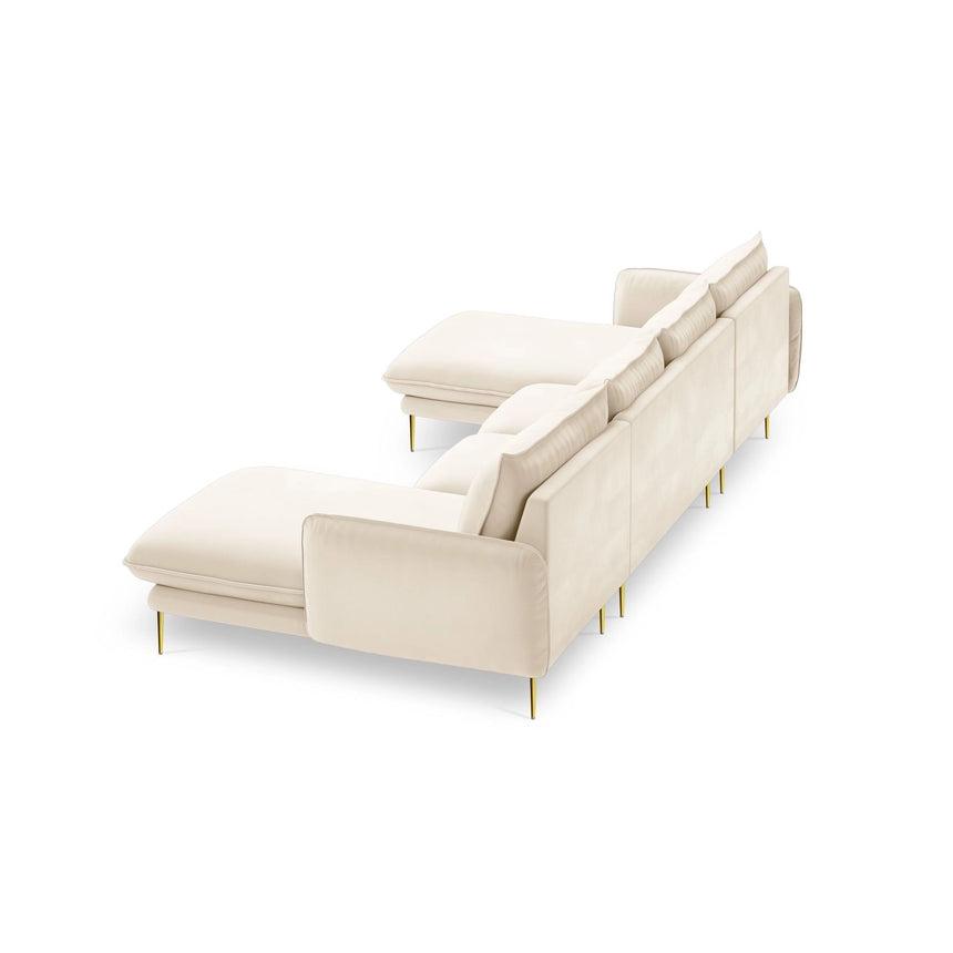 Vienna 6-Sitzer Panorama Sofa aus Samt oder Strukturstoff, 350x170x95 cm von Cosmopolitan Design – Bild 5
