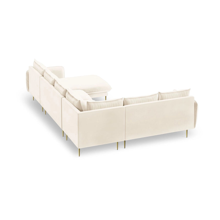 Vienna 7-Sitzer Panorama Ecksofa, Linke Seite, aus Samt oder Strukturstoff, 330x235x95 cm von Cosmopolitan Design – Bild 5