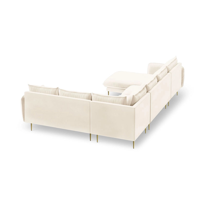 Vienna 7-Sitzer Panorama Ecksofa, Rechte Seite, aus Samt oder Strukturstoff, 330x235x95 cm von Cosmopolitan Design – Bild 5
