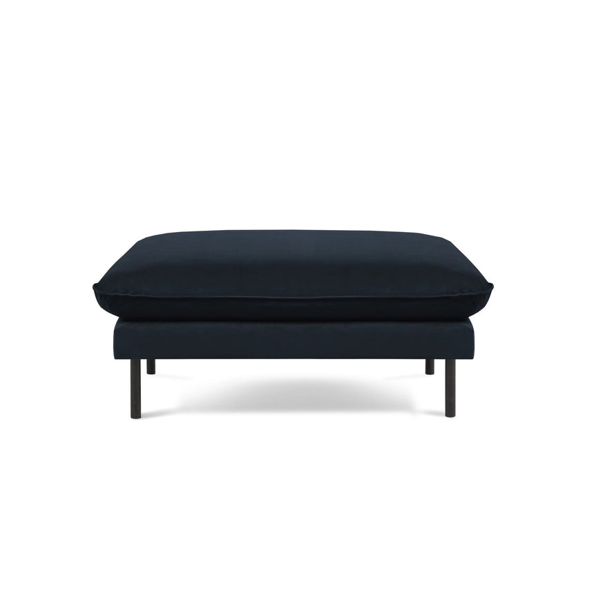 Vienna Pouf aus Samt in Dunkelblau (Bluvel 89), 93x73x43 cm von Cosmopolitan Design – Bild 3
