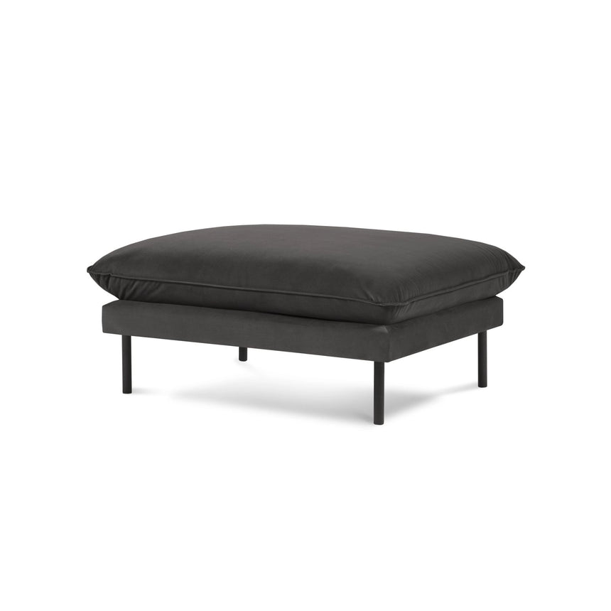 Vienna Pouf aus Samt in Dunkelgrau (Bluvel 18), 93x73x43 cm von Cosmopolitan Design – Bild 1