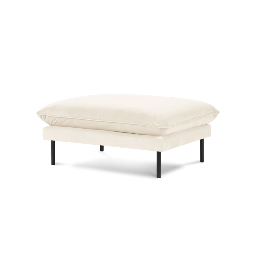 Vienna Pouf aus Samt in Hellbeige (Bluvel 22), 93x73x43 cm von Cosmopolitan Design – Bild 1