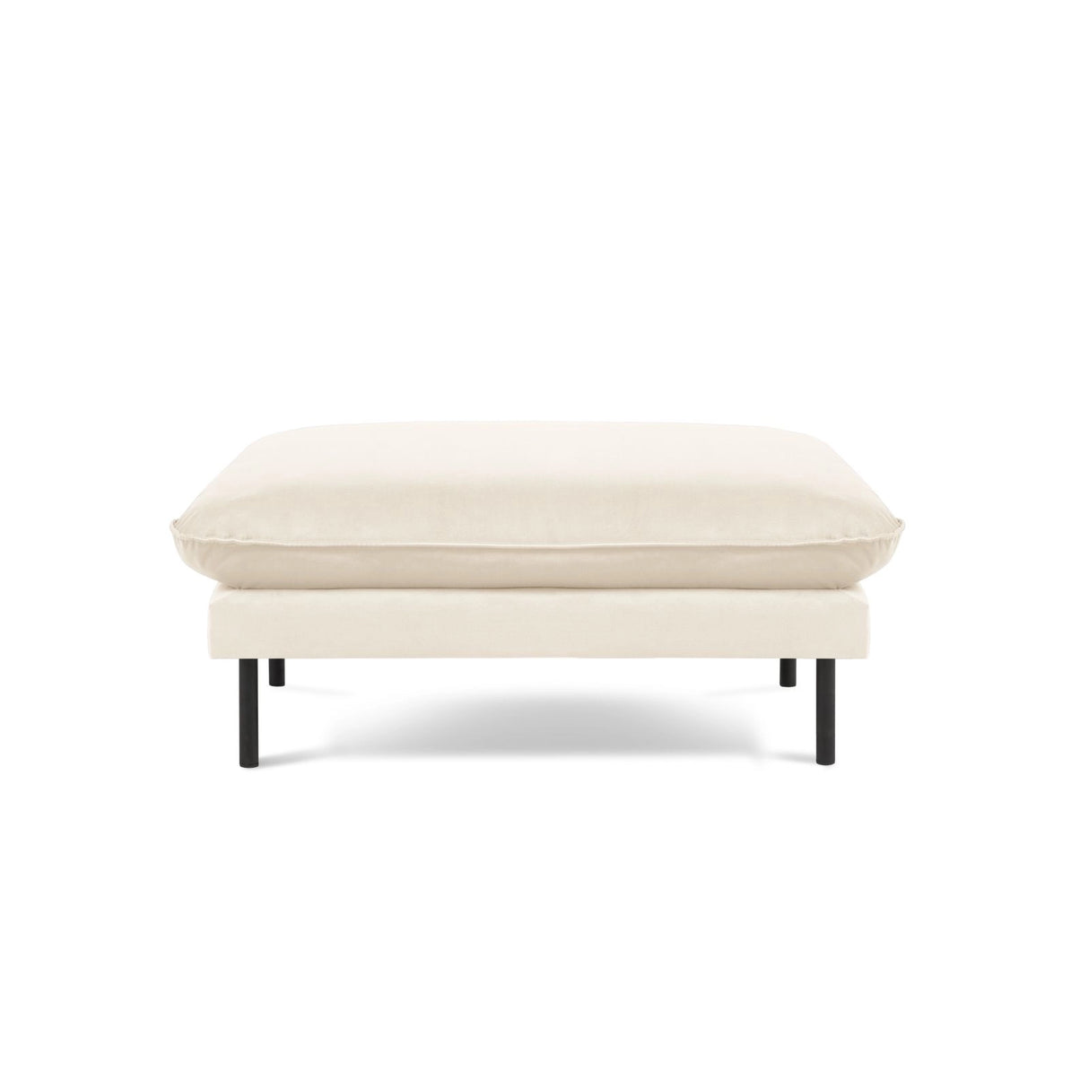 Vienna Pouf aus Samt in Hellbeige (Bluvel 22), 93x73x43 cm von Cosmopolitan Design – Bild 3