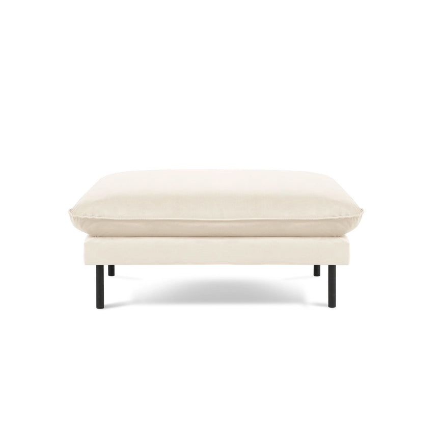 Vienna Pouf aus Samt in Hellbeige (Bluvel 22), 93x73x43 cm von Cosmopolitan Design – Bild 3