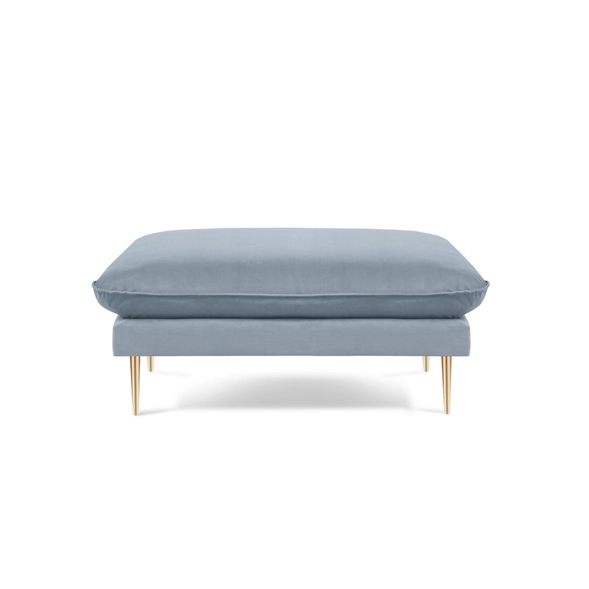 Vienna Pouf aus Samt in Hellblau (Bluvel 06), 93x73x43 cm von Cosmopolitan Design – Bild 3